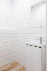 Fototapeta premium modern bathroom room with toilet and washing machine