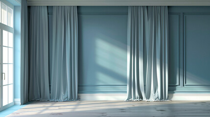 Remote controlled curtains for automated opening
