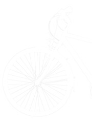 Part of bike isolated ( clipping path)