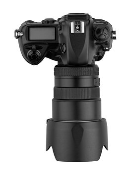 professional digital  Lens Reflex-top view (clipping path)