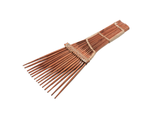 African-style hairbrush isolated on white