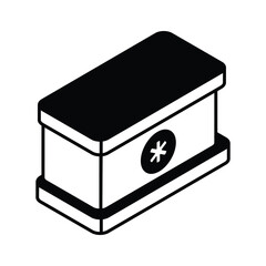 Hospital reception table vector design in isometric style