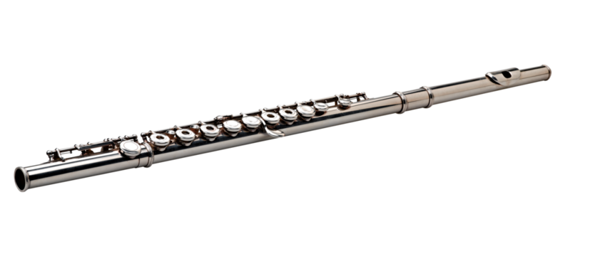 Classical Flute Isolated on white background. (clipping path)