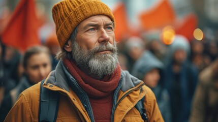 european farmer at protest
