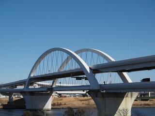 晴天の五色桜大橋