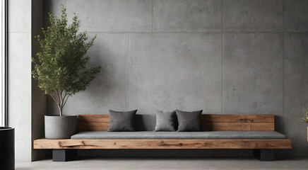 modern living interior with sofa Generative AI
