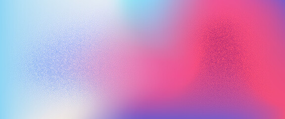 Abstract gradient background with grainy texture. Dots halftone pattern