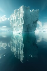 **Towering Iceberg in Antarctic Waters Photo 4K