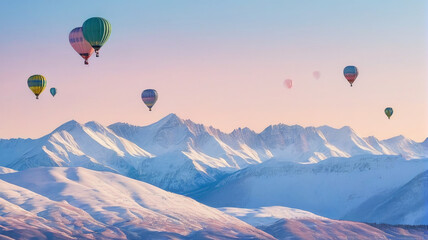 Balloon races over the Alps, generative AI

