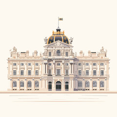 Palacio Real Madrid vector illustration