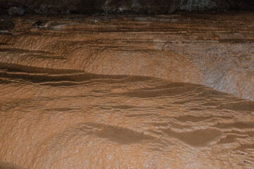 Stalactites in a karst cave