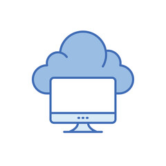 Cloud Computing icon vector stock illustration