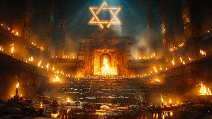 Illustration Star of David is ancient Jewish symbol, embodies faith, unity, and heritage