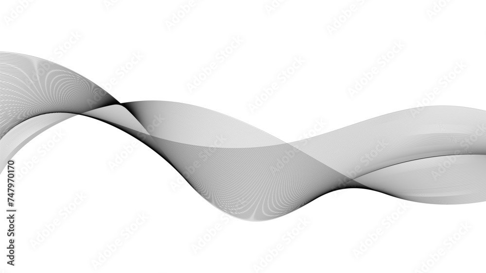 Poster Sound wave lines, blend of wavy waves sound transition