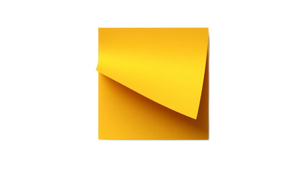 Yellow Sticky Post, it Note Isolated On Transparent Background.