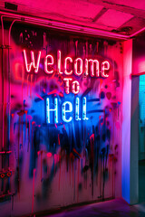 Welcome to hell neon light sign