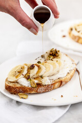 Toast with whipped ricotta