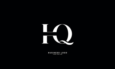 HQ, QH, H, Q, Abstract Letters Logo Monogram