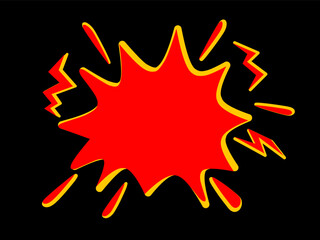 Illustration of a spurt or explosion