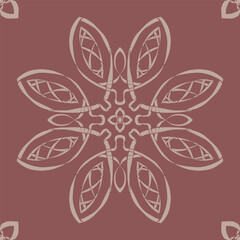 Flower seamless pattern brown color number 9