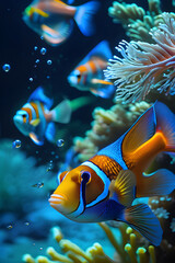 Fototapeta na wymiar fish in the sea, Generative AI 