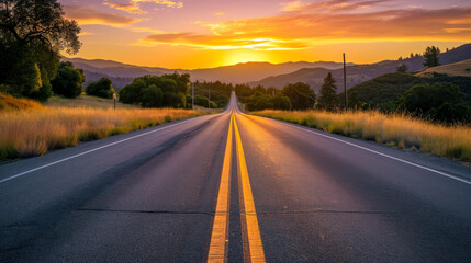 Road sunset