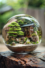 A tiny world in a crystal ball