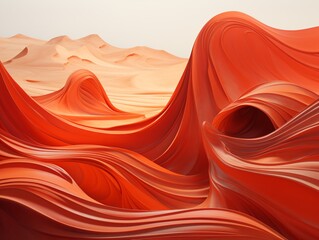 a red wavy lines in the desert