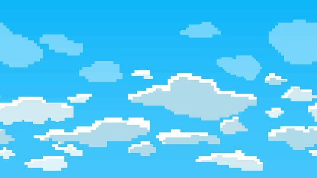 Simple pixel art sky (endless)