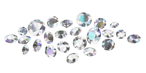3d render of a diamond | set of diamonds background png
