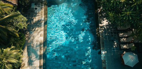 pool shot from above