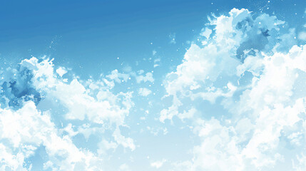 Sky blue or azure sky and clouds is bright white