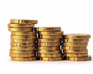 a stack of gold coins