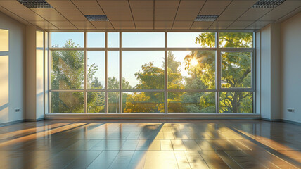 Obraz premium empty room with window 