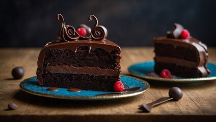 chocolate cake with candles