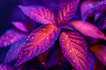 Exotic realism in tech-enhanced raindrops, vibrant fantasia nourishing the earth