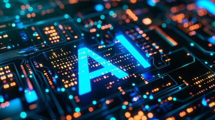 Obraz premium a close up of a circuit board