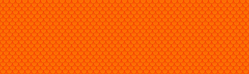 Dragon scale seamless pattern. Orange Seamless texture background