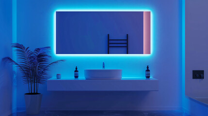 Smart bathroom mirrors with integrated LED light