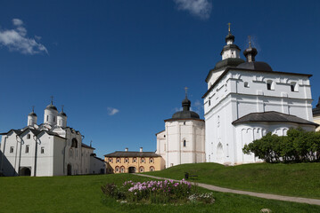 Fototapeta na wymiar The architectural ensemble of the Kirillo-Belozersky Monastery in the city of Kirillov, Vologda region, Russia