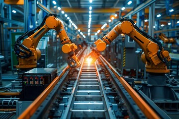 Automated Factory Floor with IoT-Connected Robots

