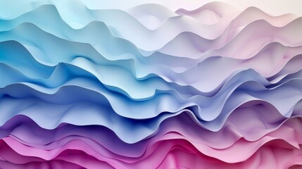Fototapeta premium 3D abstract in pastel colors, gentle gradient backdrop, minimalist soft texture, modern art design, AI Generative