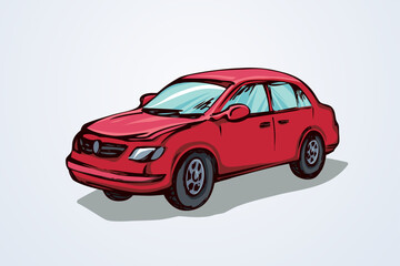 Taxi. Vector drawing