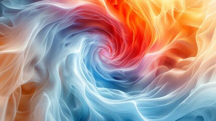 Obraz premium Abstract swirling patterns, harmonious design isolated on white, intricate shape, serene symmetry AI Generative