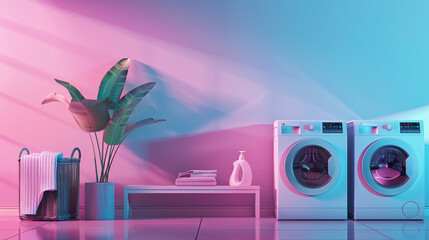 Smart laundry systems for automated washing soli - obrazy, fototapety, plakaty
