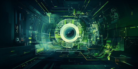 Abstract technology background Hi-tech communication concept futuristic digital innovation background, cpu and circuit board background