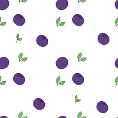 
vector illustration of blueberries, pattern with blueberries

