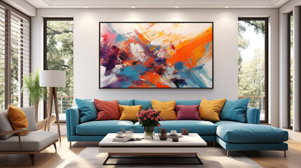 Abstract oil painting Art wall