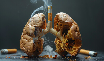 World No Tobacco Day concept emphasizes anti-smoking and lung health care. Promoting a smoke-free life, it symbolizes a commitment to wellness and raises awareness for tobacco control.