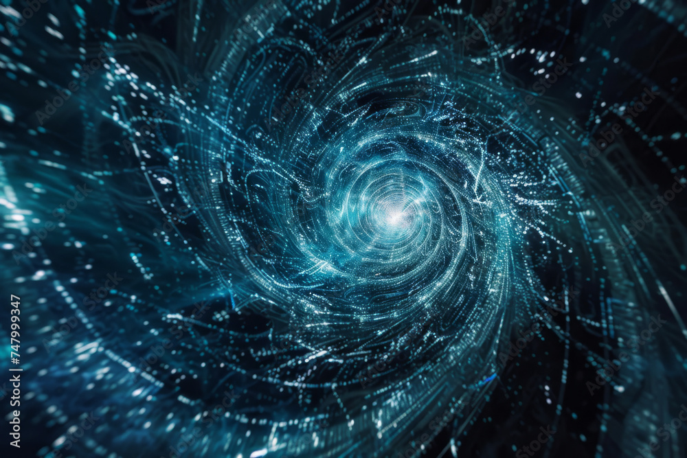 Fototapete a computer generated image of a wormhole in space